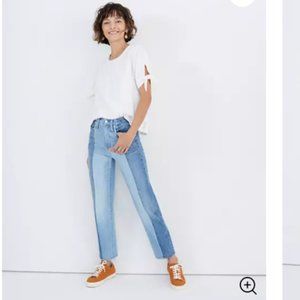 Madewell Classic Straight Two-Tone Stretch Jeans